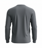 Gray long-sleeve shirt on a white background